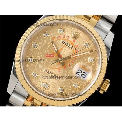 Datejust 36 126233 SA3235 Automatic Mens Watch Best Edition DIWF SS/YG Gold Diamonds Dial 904L Jubilee Bracelet