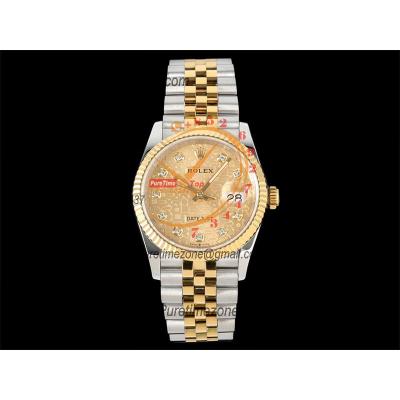 Datejust 36 126233 SA3235 Automatic Mens Watch Best Edition DIWF SS/YG Gold Diamonds Dial 904L Jubilee Bracelet