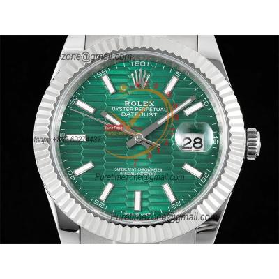 Datejust 41 126334 SA3235 Automatic Mens Watch Best Edition DIWF Green Stick Dial 904L SS Oyster Bracelet