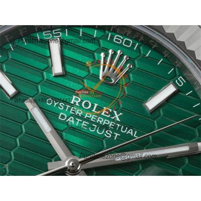 Datejust 41 126334 SA3235 Automatic Mens Watch Best Edition DIWF Green Stick Dial 904L SS Oyster Bracelet