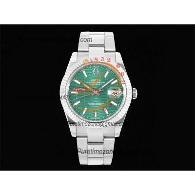 Datejust 41 126334 SA3235 Automatic Mens Watch Best Edition DIWF Green Stick Dial 904L SS Oyster Bracelet