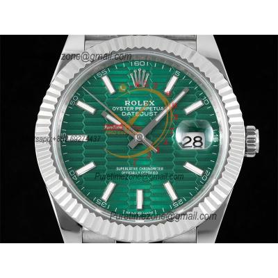 Datejust 41 126334 SA3235 Automatic Mens Watch Best Edition DIWF Green Stick Dial 904L SS Jubliee Bracelet