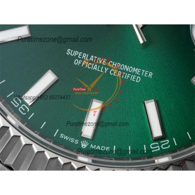 Datejust 41 126334 SA3235 Automatic Mens Watch Best Edition DIWF Green Stick Dial 904L SS Oyster Bracelet