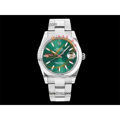 Datejust 41 126334 SA3235 Automatic Mens Watch Best Edition DIWF Green Stick Dial 904L SS Oyster Bracelet