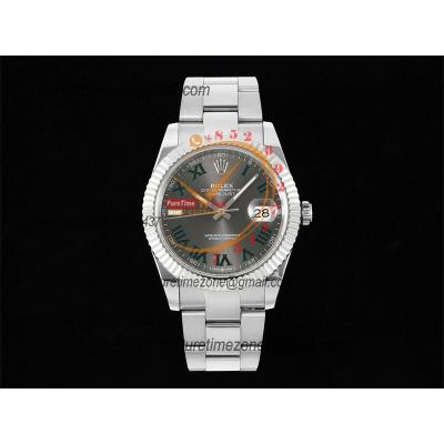 Datejust 41 126334 Wimbledon SA3235 Automatic Mens Watch Best Edition DIWF Gray Roman Dial 904L Oyster Bracelet