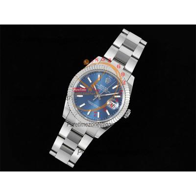 Datejust 41 126334 SA3235 Automatic Mens Watch Best Edition DIWF Blue Stick Dial 904L SS Oyster Bracelet