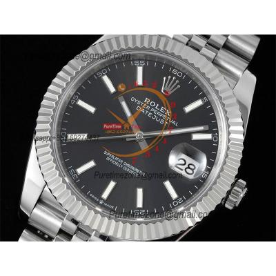 Datejust 41 126334 SA3235 Automatic Mens Watch Best Edition DIWF Black Stick Dial 904L SS Jubilee Bracelet