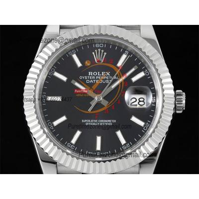 Datejust 41 126334 SA3235 Automatic Mens Watch Best Edition DIWF Black Stick Dial 904L SS Jubilee Bracelet