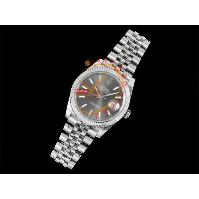 Datejust 41 126334 SA3235 Automatic Mens Watch Best Edition DIWF Gray Stick Dial 904L SS Jubilee Bracelet