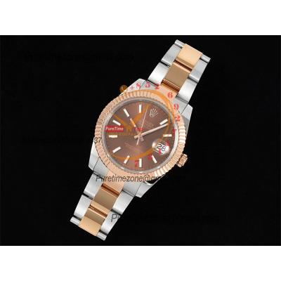 Datejust 41 126331 SA3235 Automatic Mens Watch Best Edition DIWF SS/RG Brown Stick Dial 904L SS Oyster Bracelet