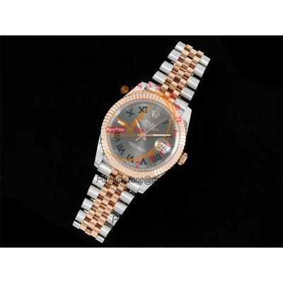 Datejust 41 126331 Wimbledon SA3235 Automatic Mens Watch Best Edition DIWF SS/RG Gray Roman Dial 904L Jubilee Bracelet