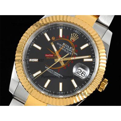 Datejust 41 126333 SA3235 Automatic Mens Watch Best Edition DIWF SS/YG Black Stick Dial 904L SS Oyster Bracelet