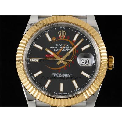 Datejust 41 126333 SA3235 Automatic Mens Watch Best Edition DIWF SS/YG Black Stick Dial 904L SS Jubilee Bracelet