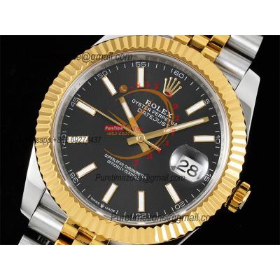 Datejust 41 126333 SA3235 Automatic Mens Watch Best Edition DIWF SS/YG Black Stick Dial 904L SS Jubilee Bracelet