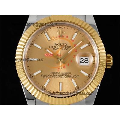 Datejust 41 126333 SA3235 Automatic Mens Watch Best Edition DIWF SS/YG Gold Stick Dial 904L SS Oyster Bracelet