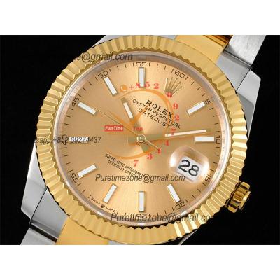 Datejust 41 126333 SA3235 Automatic Mens Watch Best Edition DIWF SS/YG Gold Stick Dial 904L SS Oyster Bracelet