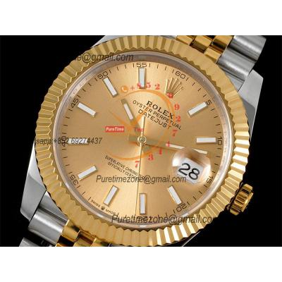 Datejust 41 126333 SA3235 Automatic Mens Watch Best Edition DIWF SS/YG Gold Stick Dial  904L SS Jubilee Bracelet