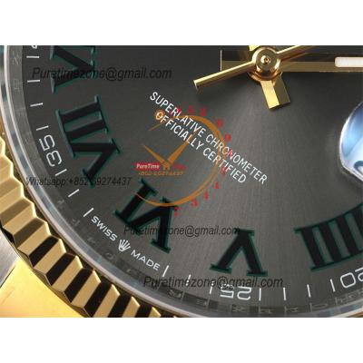 Datejust 41 126333 Wimbledon SA3235 Automatic Mens Watch Best Edition DIWF SS/YG Gray Roman Dial 904L Oyster Bracelet