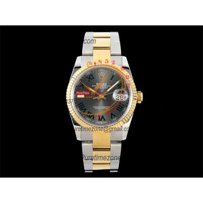 Datejust 41 126333 Wimbledon SA3235 Automatic Mens Watch Best Edition DIWF SS/YG Gray Roman Dial 904L Oyster Bracelet