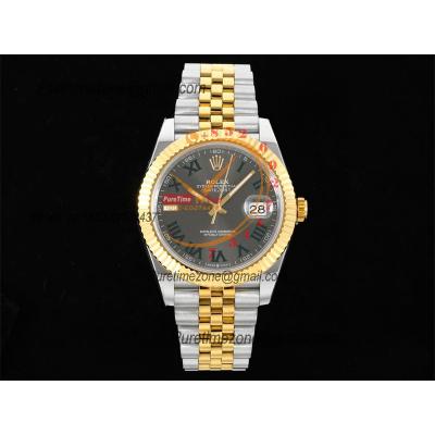 Datejust 41 126333 Wimbledon SA3235 Automatic Mens Watch Best Edition DIWF SS/YG Gray Roman Dial 904L Jubilee Bracelet