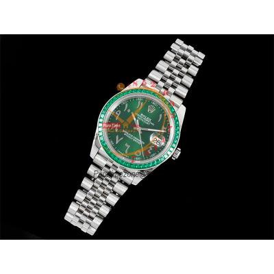 Datejust 41 126333 SA3235 Automatic Mens Watch Best Edition DIWF Diamond Bezel Green Arabic Dial 904L Jubilee Bracelet