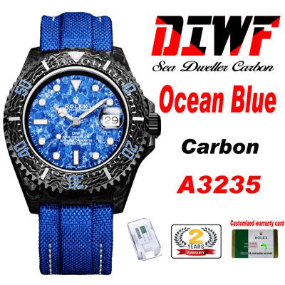 Sea Dweller 43mm Carbon Ocean Blue A3235 Automatic...