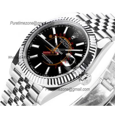 Datejust 41 126334 DD3235 Automatic Mens Watch Best Edition DDF Black Stick Dial 904L SS Jubilee Bracelet