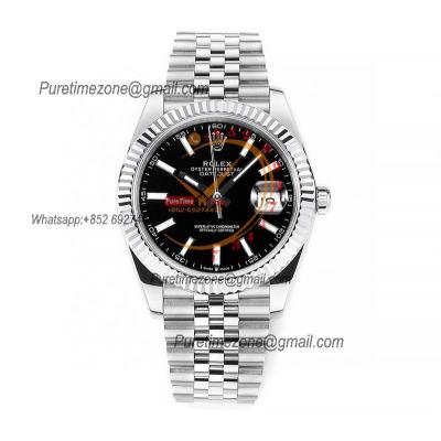 Datejust 41 126334 DD3235 Automatic Mens Watch Best Edition DDF Black Stick Dial 904L SS Jubilee Bracelet