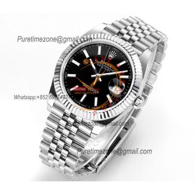 Datejust 41 126334 DD3235 Automatic Mens Watch Best Edition DDF Black Stick Dial 904L SS Jubilee Bracelet