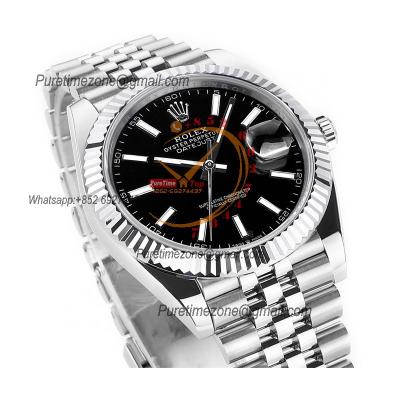 Datejust 41 126334 DD3235 Automatic Mens Watch Best Edition DDF Black Stick Dial 904L SS Jubilee Bracelet