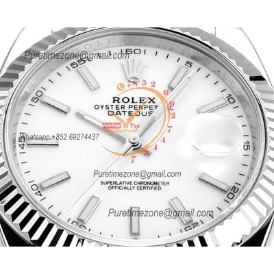 Datejust 41 126334 DD3235 Automatic Mens Watch Best Edition DDF White Stick Dial 904L SS Jubilee Bracelet