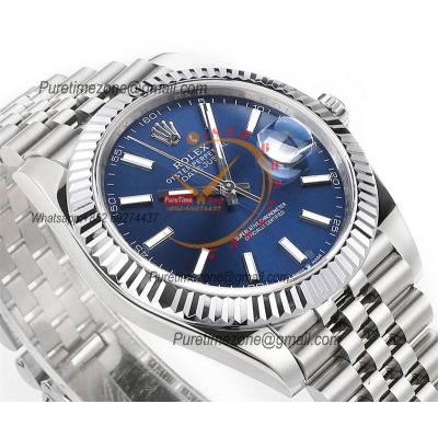 Datejust 41 126334 DD3235 Automatic Mens Watch Best Edition DDF Blue Stick Dial 904L SS Jubilee Bracelet