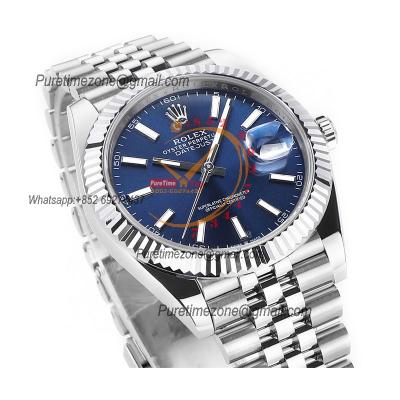 Datejust 41 126334 DD3235 Automatic Mens Watch Best Edition DDF Blue Stick Dial 904L SS Jubilee Bracelet