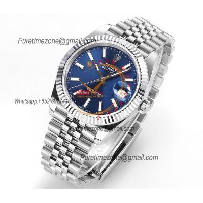 Datejust 41 126334 DD3235 Automatic Mens Watch Best Edition DDF Blue Stick Dial 904L SS Jubilee Bracelet