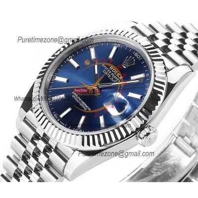 Datejust 41 126334 DD3235 Automatic Mens Watch Best Edition DDF Blue Stick Dial 904L SS Jubilee Bracelet