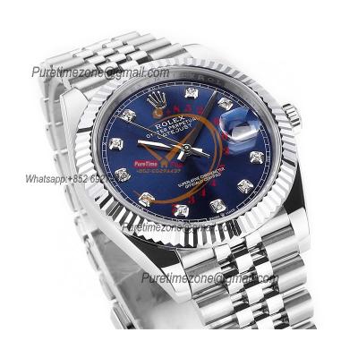 Datejust 41 126334 DD3235 Automatic Mens Watch Best Edition DDF Blue Diamonds Dial 904L SS Jubilee Bracelet