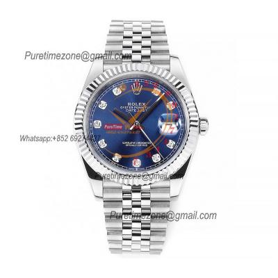 Datejust 41 126334 DD3235 Automatic Mens Watch Best Edition DDF Blue Diamonds Dial 904L SS Jubilee Bracelet