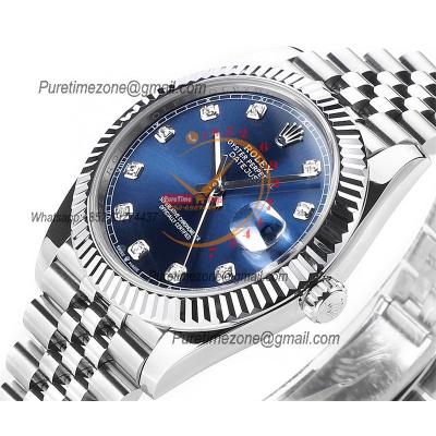 Datejust 41 126334 DD3235 Automatic Mens Watch Best Edition DDF Blue Diamonds Dial 904L SS Jubilee Bracelet