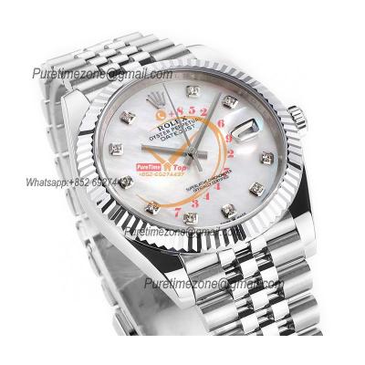 Datejust 41 126334 DD3235 Automatic Mens Watch Best Edition DDF MOP Diamonds Dial 904L SS Jubilee Bracelet