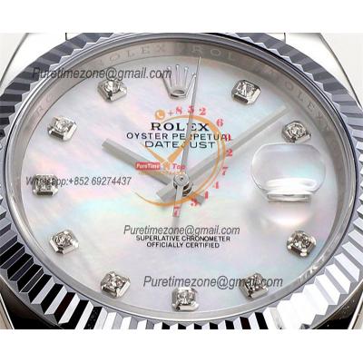 Datejust 41 126334 DD3235 Automatic Mens Watch Best Edition DDF MOP Diamonds Dial 904L SS Jubilee Bracelet