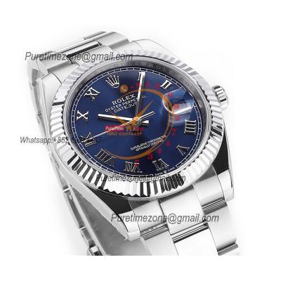 Datejust 41 126334 DD3235 Automatic Mens Watch Best Edition DDF Blue Roman Dial 904L SS Oyster Bracelet