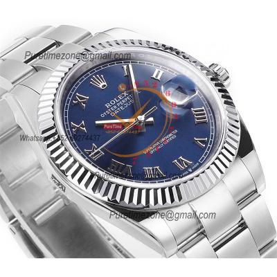 Datejust 41 126334 DD3235 Automatic Mens Watch Best Edition DDF Blue Roman Dial 904L SS Oyster Bracelet