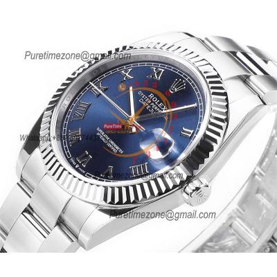 Datejust 41 126334 DD3235 Automatic Mens Watch Best Edition DDF Blue Roman Dial 904L SS Oyster Bracelet