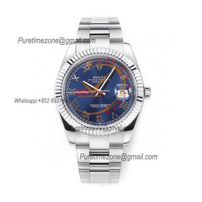 Datejust 41 126334 DD3235 Automatic Mens Watch Best Edition DDF Blue Roman Dial 904L SS Oyster Bracelet