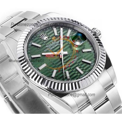 Datejust 41 126334 DD3235 Automatic Mens Watch Best Edition DDF Green Stick Dial 904L SS Oyster Bracelet