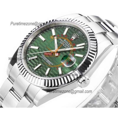 Datejust 41 126334 DD3235 Automatic Mens Watch Best Edition DDF Green Stick Dial 904L SS Oyster Bracelet