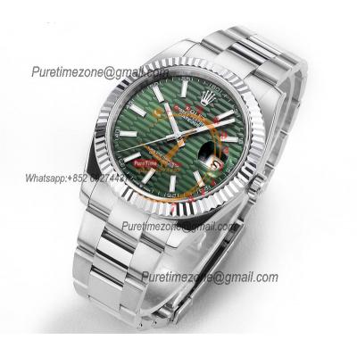 Datejust 41 126334 DD3235 Automatic Mens Watch Best Edition DDF Green Stick Dial 904L SS Oyster Bracelet