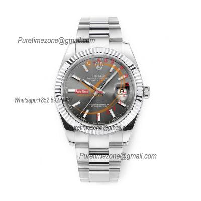 Datejust 41 126334 DD3235 Automatic Mens Watch Best Edition DDF Gray Stick Dial 904L SS Oyster Bracelet