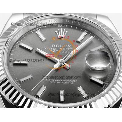 Datejust 41 126334 DD3235 Automatic Mens Watch Best Edition DDF Gray Stick Dial 904L SS Oyster Bracelet