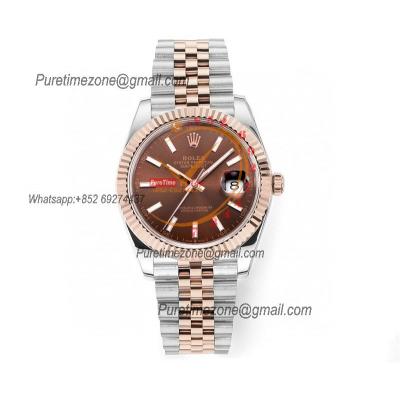 Datejust 41 126331 DD3235 Automatic Mens Watch Best Edition DDF SS/RG Brown Stick Dial 904L SS Jubilee Bracelet